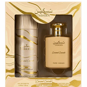 Estuche Paris Corner Taskeen Caramel Cascade EDP 100 ml + Perfumed Spray 200 ml Unisex