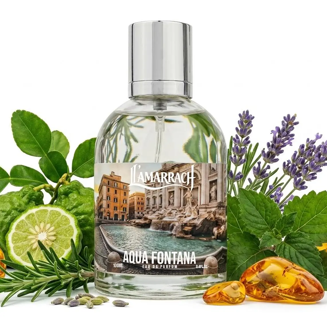 Perfume L'amarrach Aqua Fontana Edp 100ml Hombre - Inspirado En Acqua Di Gio Profondo 1