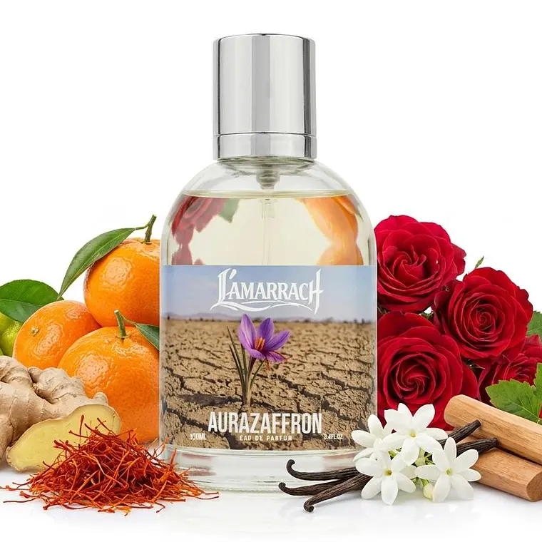 Perfume L'amarrach Aurazaffron Edp 100ml Unisex - Inspirado En Instant Crush 1
