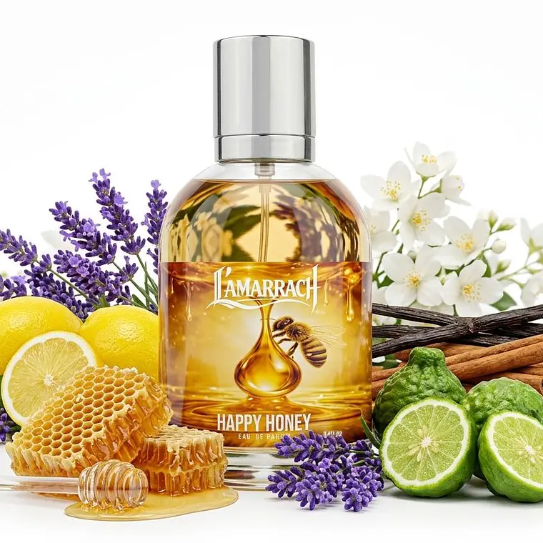 Perfume L'amarrach Happy Honey Edp 100ml Unisex - Inspirado En Naxos 1