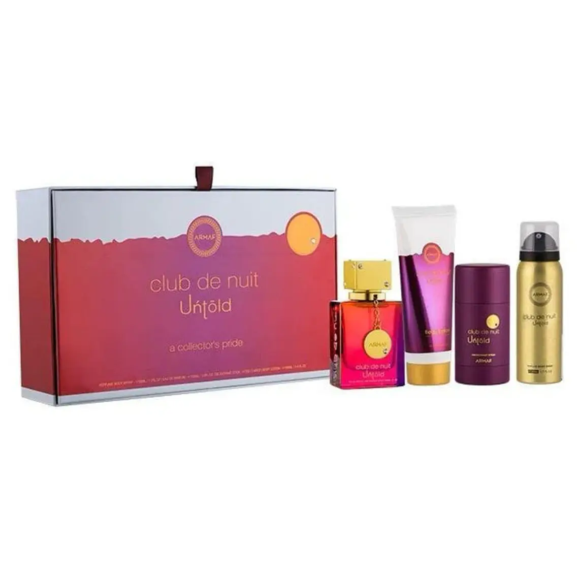 Estuche Armaf Club de Nuit Untold EDP 105 ml + Body Spray 50 ml + Deo 75g. + BL 100 ml Unisex 1