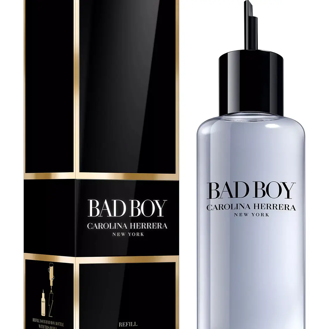 Perfume Carolina Herrera Bad Boy EDT 200 ml Refill Hombre 1