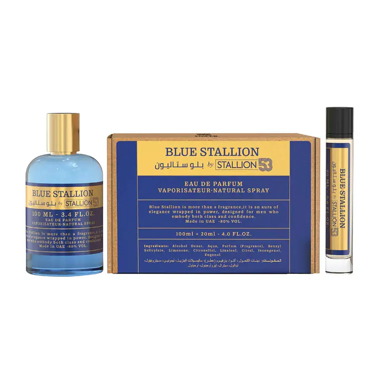 Estuche Emper Blue Stallion By Stallion 53 EDP 100 ml + Mini 20 ml Hombre 1