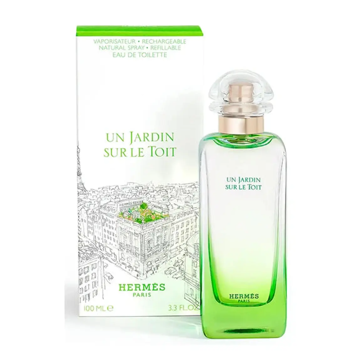 Perfume Hermes Un Jardin Sur Le Toit EDT 100 ml Recargable/Refill Mujer 1