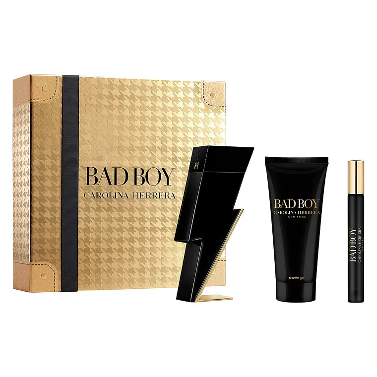 Estuche Carolina Herrera Bad Boy Edt 100+100 gel+10 edt Hombre 1