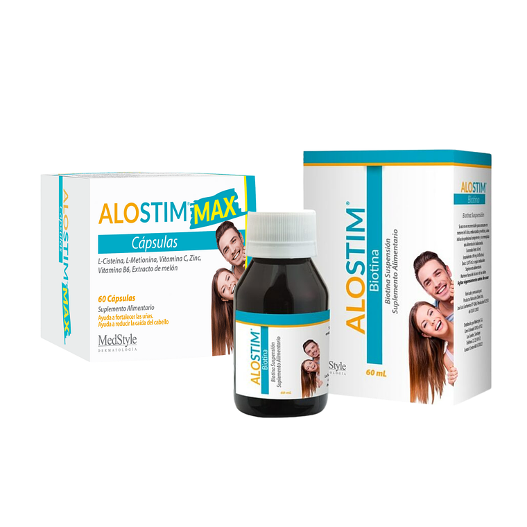 Pack Alostim Biotina + Alostim Max 1