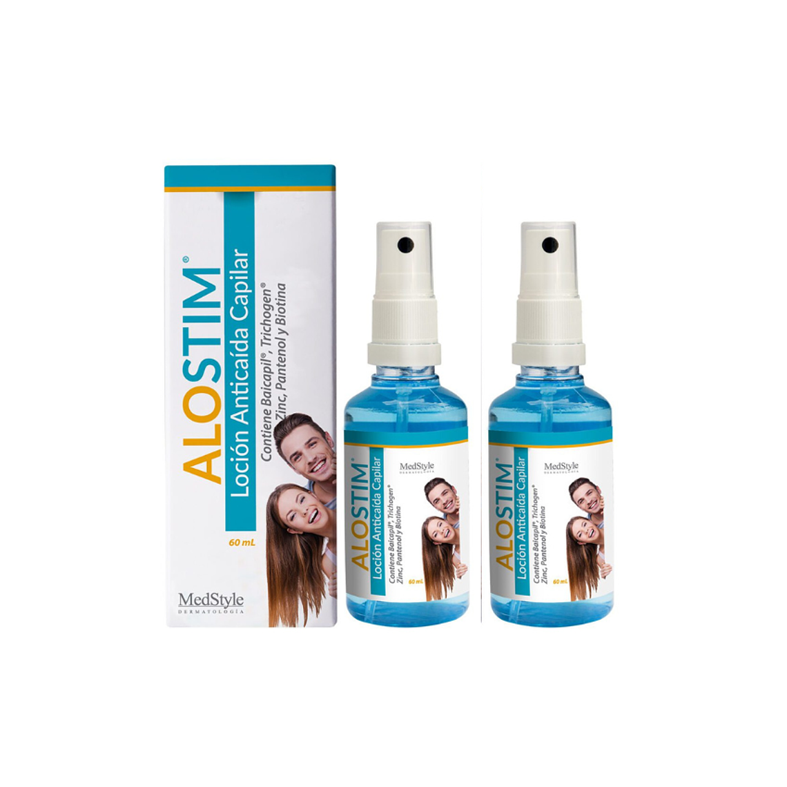 Loción Anticaída Capilar Alostim Pack 2 Unidades 1