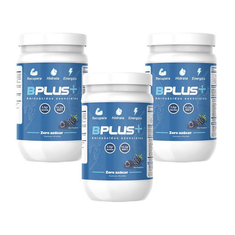 Aminoácidos, Electrolitos, Glutamina y Taurina -  B Plus+ - Pack 3 Unidades 1
