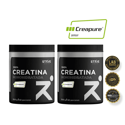 Creapure ® - Creatina Monohidratada - Sin sabor Pack 2 Unidades