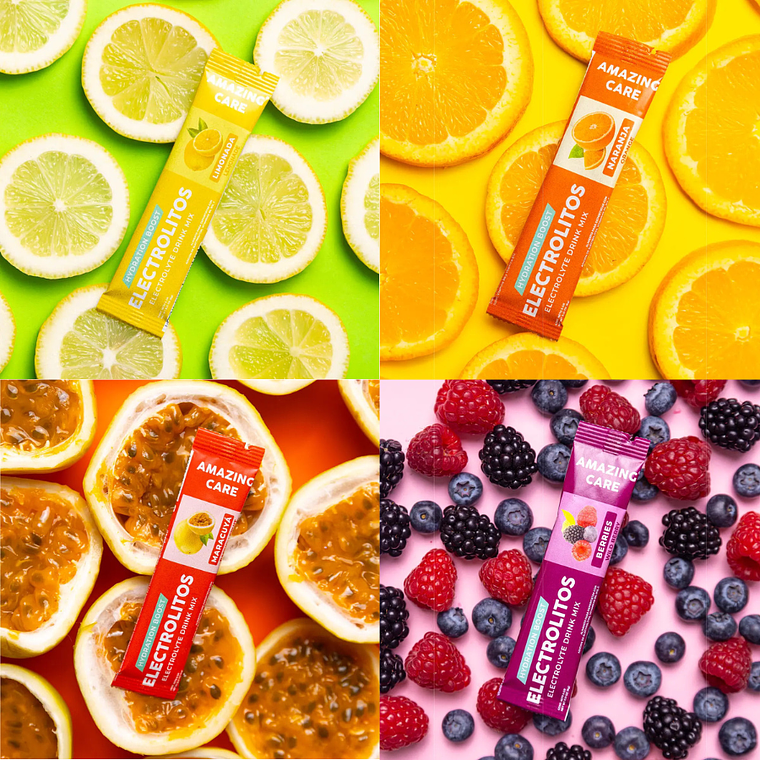 Electrolitos en Polvo - Individual 1 Sticks / Sobre - Amazing Care 1