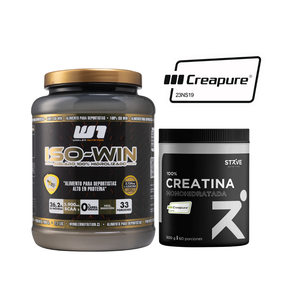 ISO WIN Proteina Hidrolizada & Asilada + CREATINA Creapure ® 1
