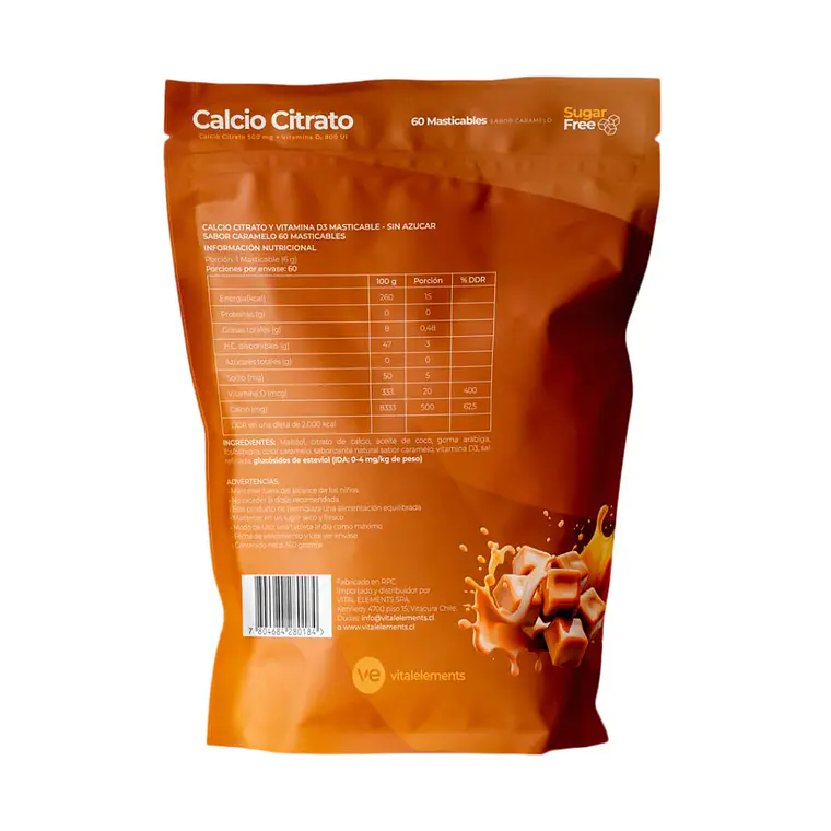 Citrato de Calcio y Vitamina D3 - Masticables - VitalBones 4