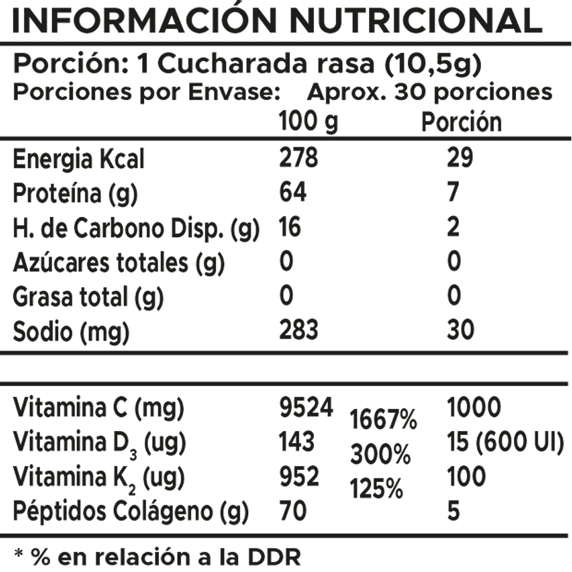 Colágeno Hidrolizado Con SOD, D3, K2 y Vitamina C - Sin Sabor -  NutriStyle 3