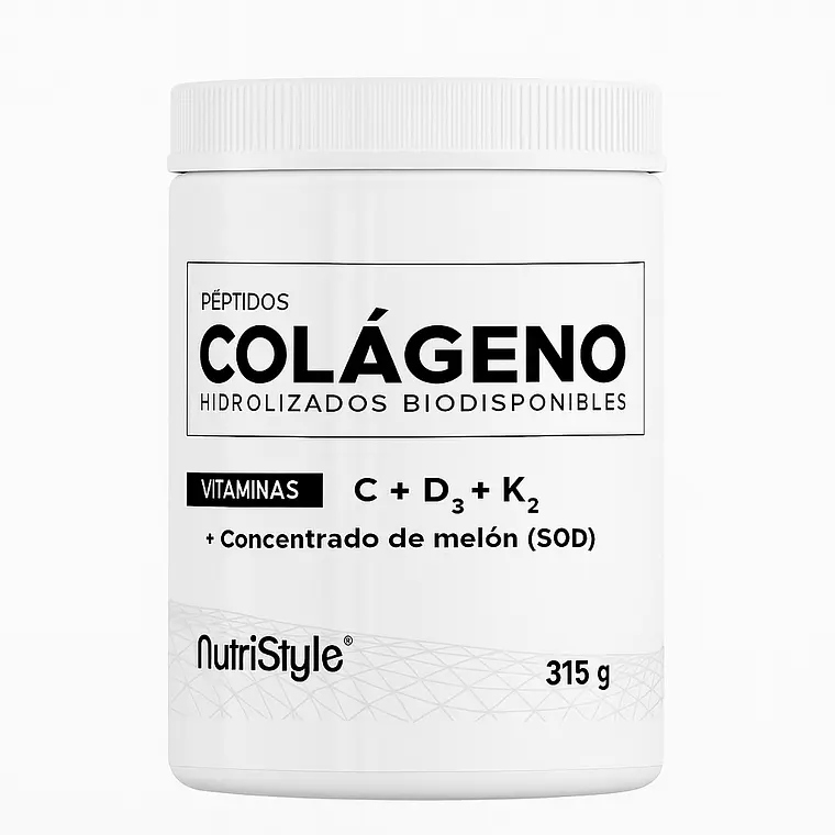 Colágeno Hidrolizado Con SOD, D3, K2 y Vitamina C - Sin Sabor -  NutriStyle 1