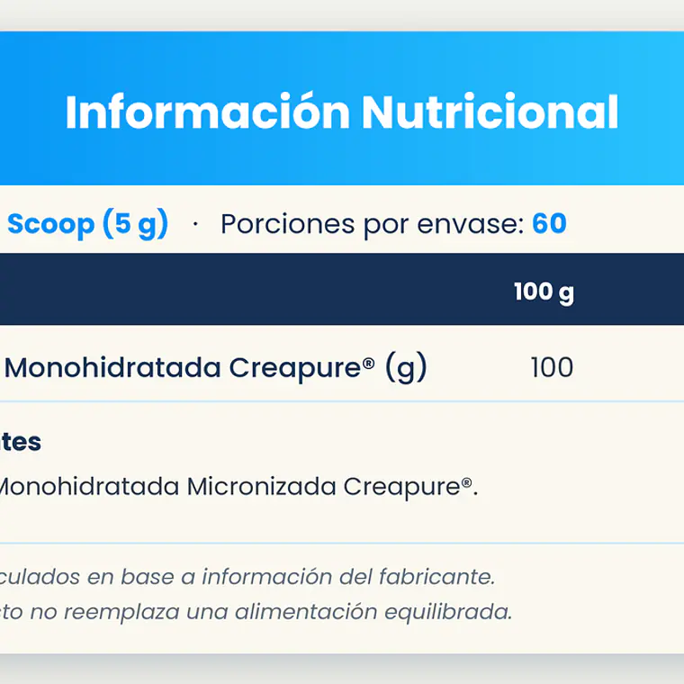 Proteína Whey NINE9 Sin Sabor & Creapure Creatina Monohidratada 8