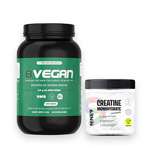 Proteína Vegetal B Vegan Sin Sabor & Creatina Monohidratada Nine9