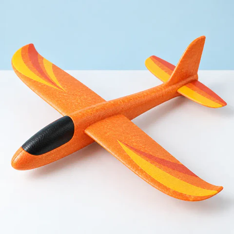 Avión de espuma planeador, naranja