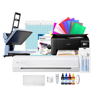 Kit Cameo 5 Emprende + Estampadora Plana 38x38 + Impresora EpsonEcoTank