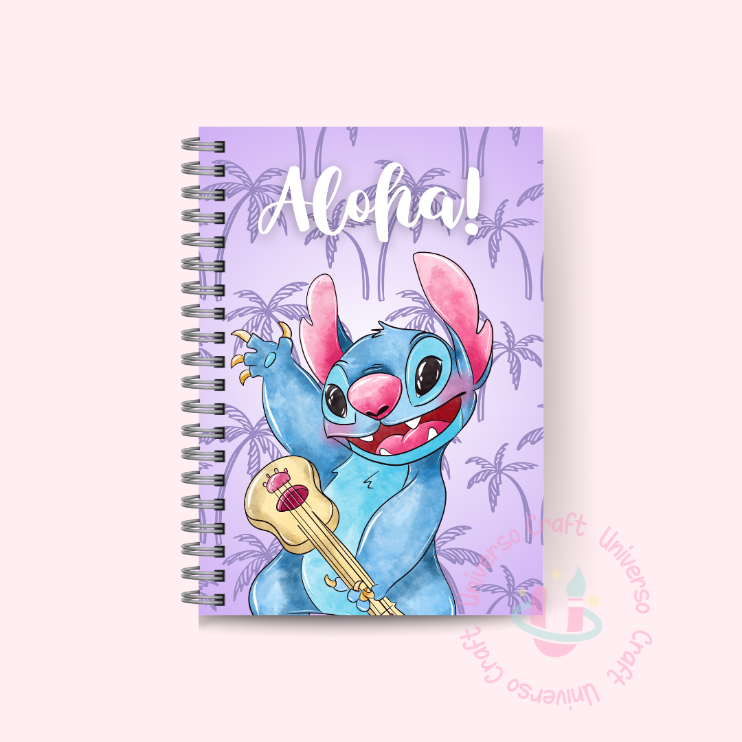 Set Portadas y Contraportadas Agenda A5 Stich Lila - Diseño 31 1