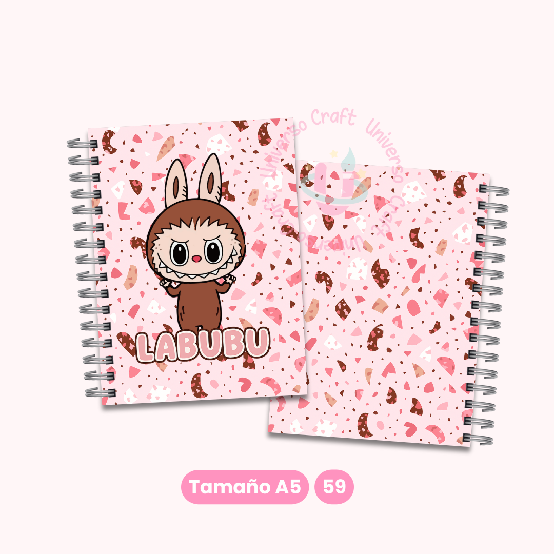 Archivo Digital - Set Portadas y Contraportadas Labubu Rosa - Diseño 59 1