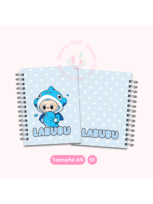 Archivo Digital - Set Portadas y Contraportadas Labubu celeste - Diseño 61