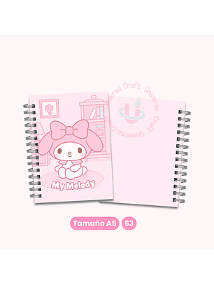 Archivo Digital - Set Portadas y Contraportadas My Melody A5 - Diseño 63