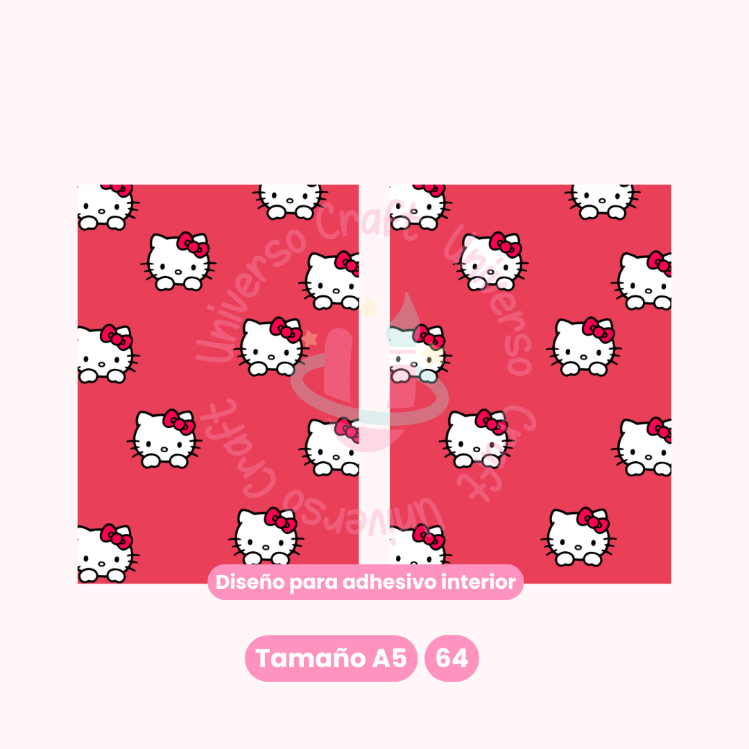 Archivo Digital - Set Portadas y Contraportadas Hello Kitty Rojo - Diseño 64 2