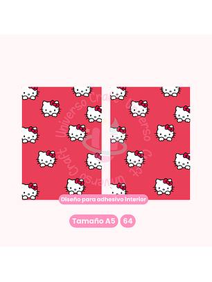 Archivo Digital - Set Portadas y Contraportadas Hello Kitty Rojo - Diseño 64