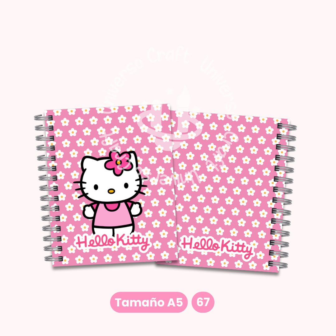 Archivo Digital - Set Portadas y Contraportadas Hello Kitty Fucsia - Diseño 67 1