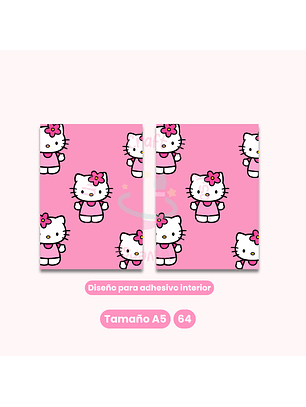 Archivo Digital - Set Portadas y Contraportadas Hello Kitty Fucsia - Diseño 67