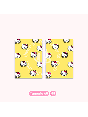 Archivo Digital - Set Portadas y Contraportadas Hello Kitty Amarillo - Diseño 68
