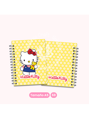 Archivo Digital - Set Portadas y Contraportadas Hello Kitty Amarillo - Diseño 68