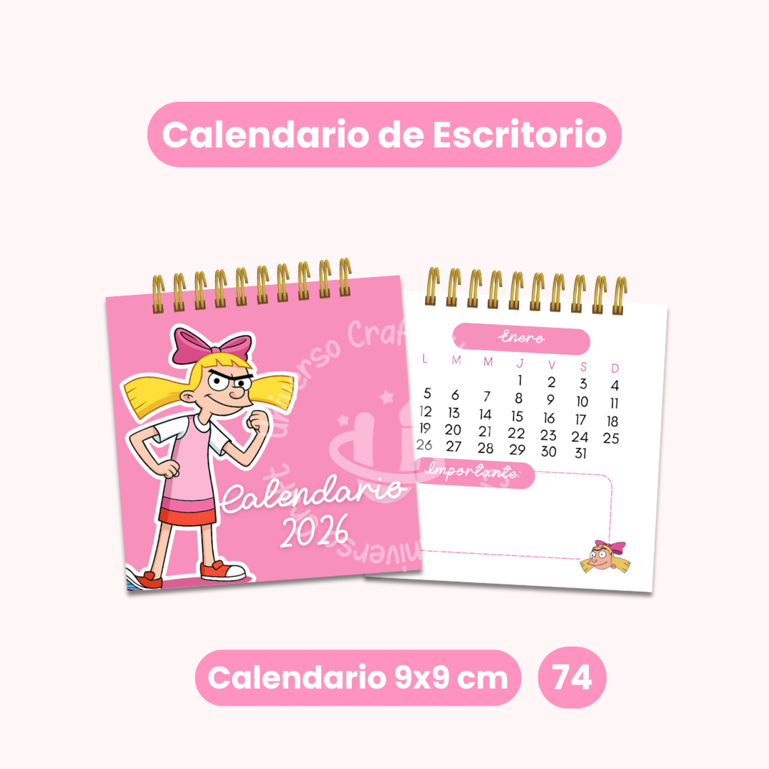 Archivo Digital - Calendario de Escritorio Helga 2026 9x9 cm - Diseño 74 1