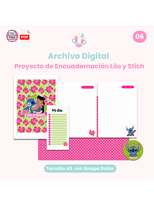 Archivo Digital PDF - Proyecto con Solapa Lilo y Stich  - Diseño 06