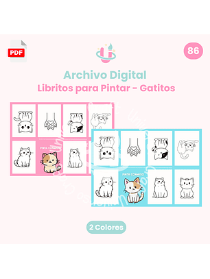 Archivo Digital - Librito para pintar Gatitos - Diseño 86