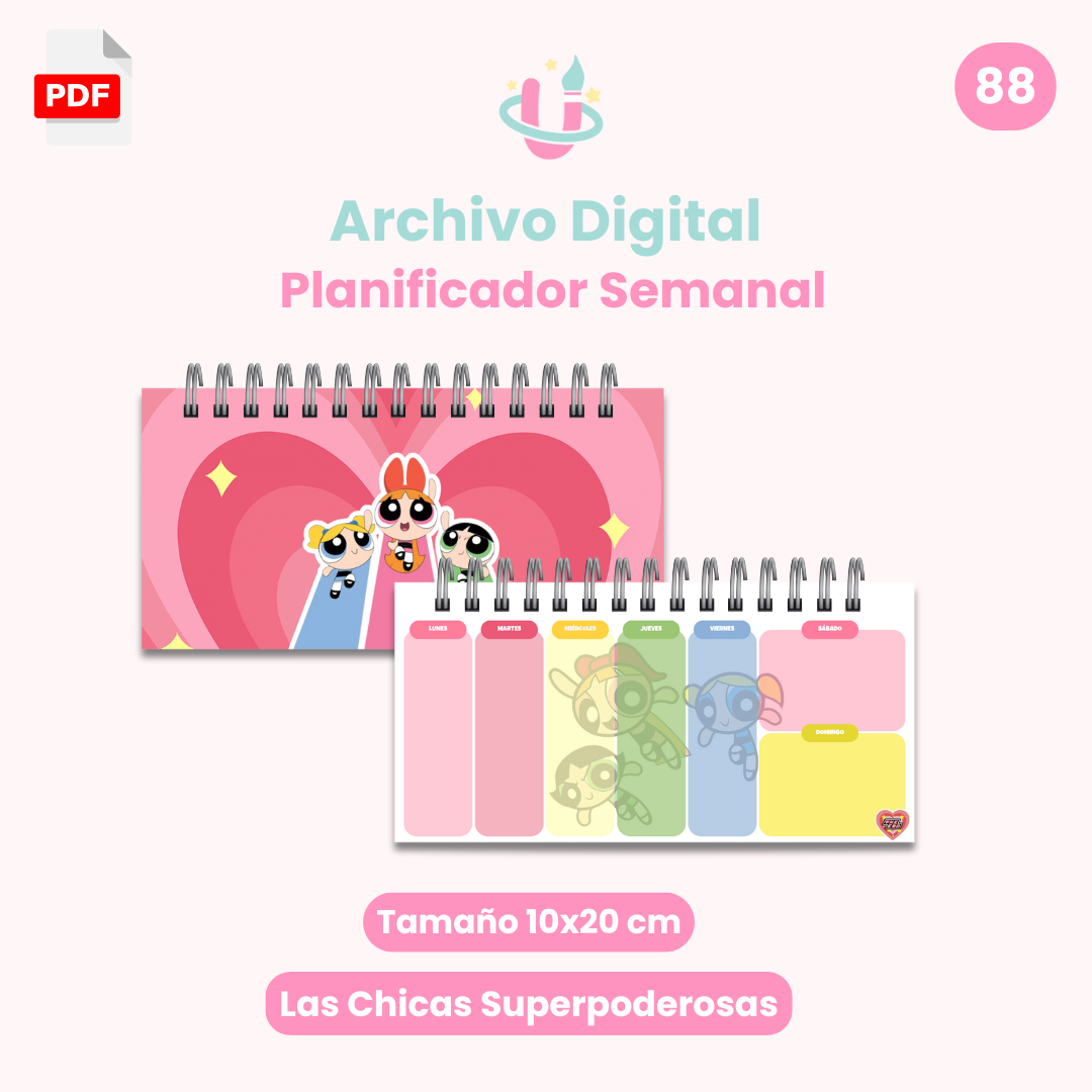 Archivo Digital - Planificador Semanal Las Chicas Superpoderosas - Diseño 88 1