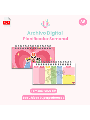 Archivo Digital - Planificador Semanal Las Chicas Superpoderosas - Diseño 88
