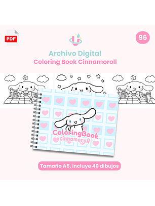 Archivo Digital - Libro para pintar A5 Cinnamoroll - Diseño 96