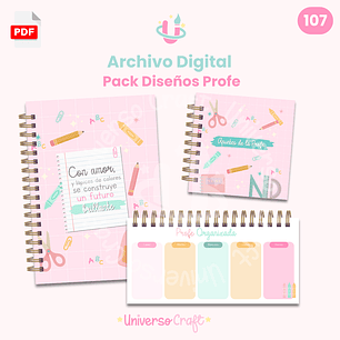 Archivo Digital PDF - Pack Premium Diseño Profes Docentes Maestra - Diseño 107