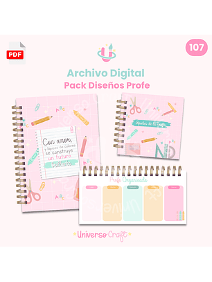 Archivo Digital - Pack Premium Diseño Profes Docentes Maestra - Diseño 107