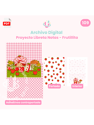 Archivo Digital - Libreta de notas - Frutillita Rosita Fresita  - Diseño 109