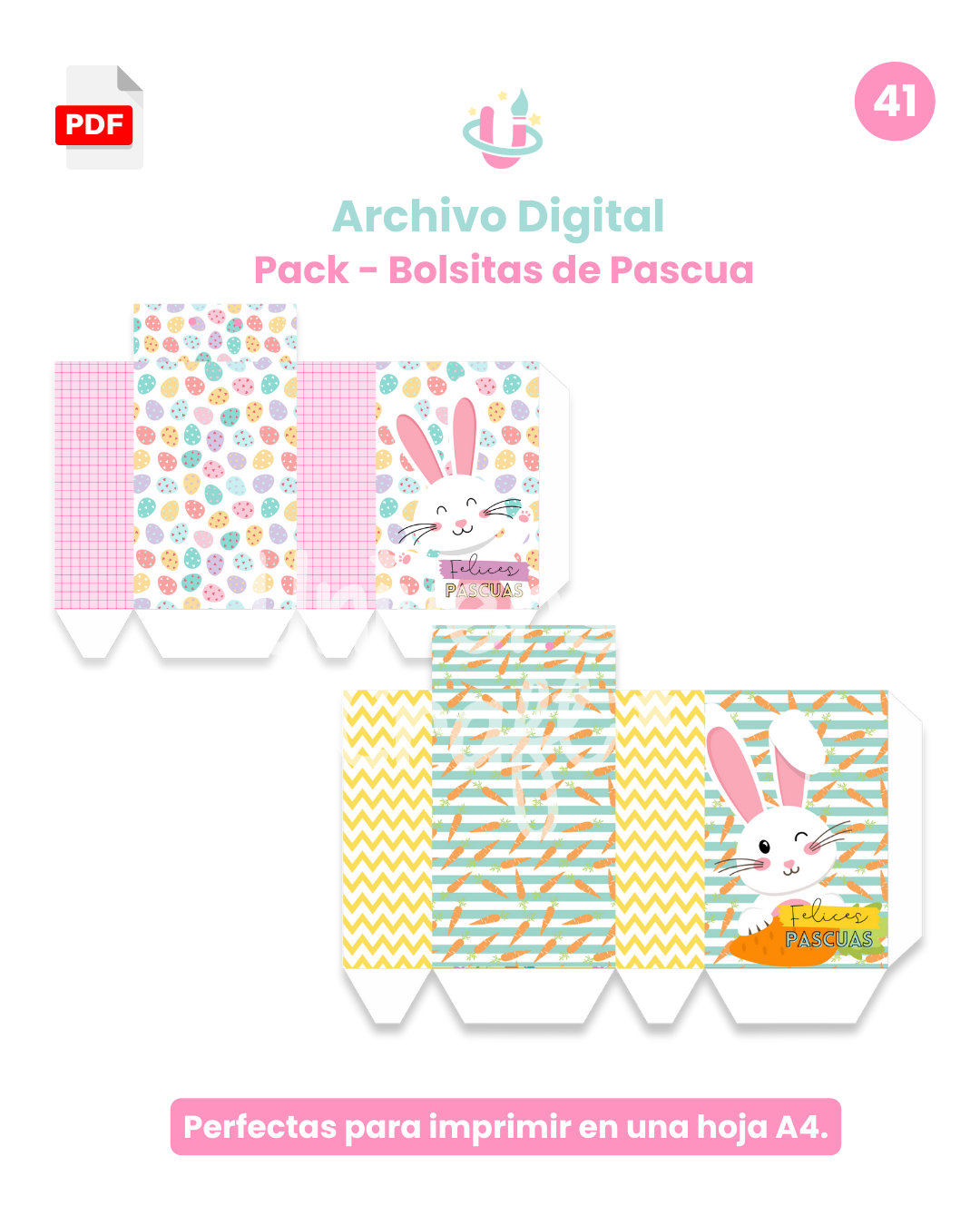 Archivo Digital Bolsita pascua pack 5 diseños - N°41 1