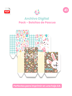 Archivo Digital Bolsita pascua pack 5 diseños - N°41