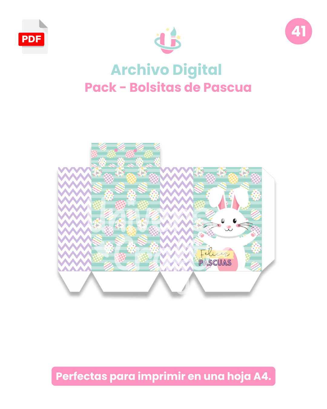 Archivo Digital Bolsita pascua pack 5 diseños - N°41 3