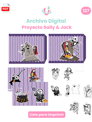 Archivo Digital PDF - Proyecto Halloween Sally & Jack - Diseño 127