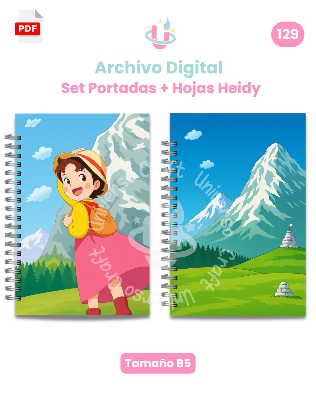 Archivo Digital PDF - Set Portadas Heidy B5 - 129 1
