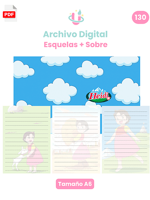 Archivo Digital PDF - Esquelas + Sobre Heidy A6 - 130