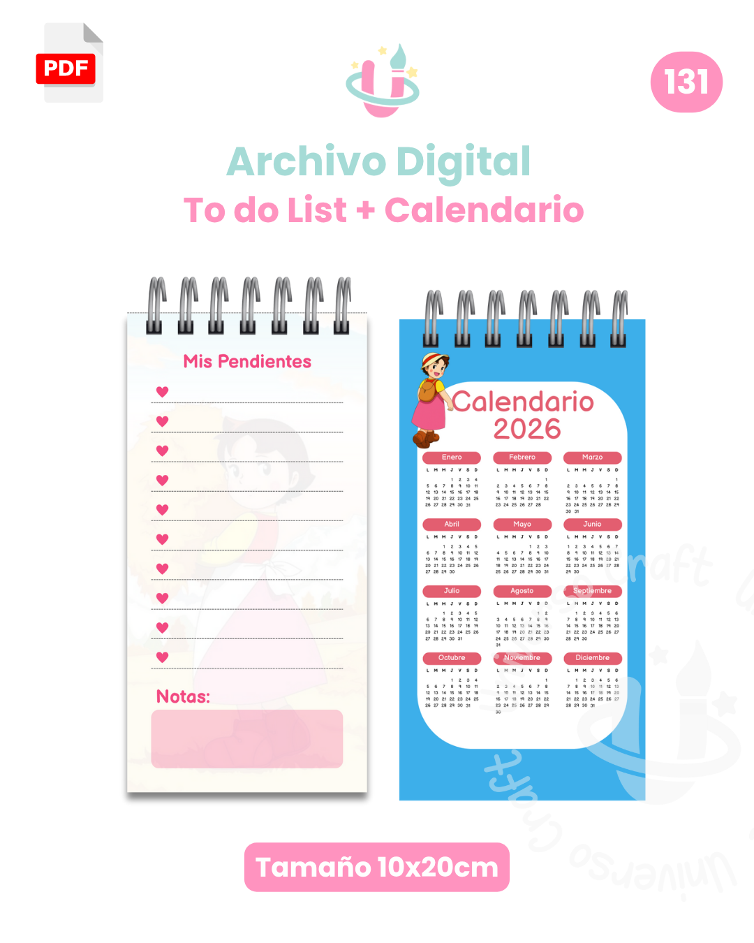 Archivo Digital PDF - Libreta Heidy 10x20cm - 131 2