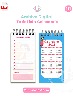 Archivo Digital PDF - Libreta Heidy 10x20cm - 131
