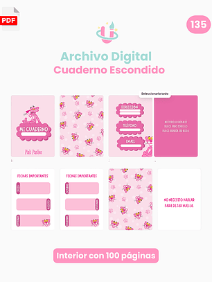 Archivo Digital PDF - Cuaderno Escondido Pantera Rosa Pink Panther - 135